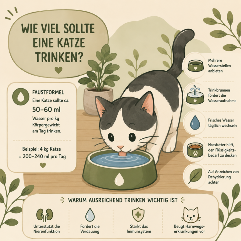 Wie viel sollte eine Katze trinken?